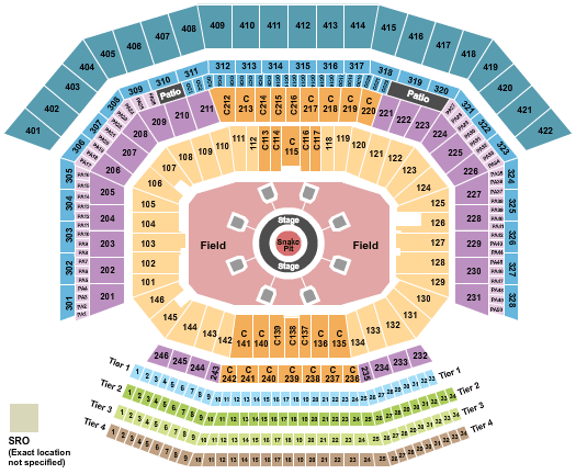 Levi's Stadium Metallica Seating Chart